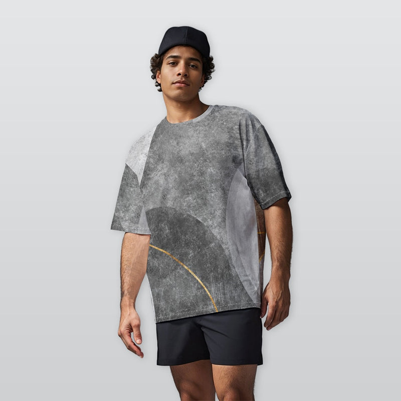 Cement Sphere - Men’s  Oversize Crewneck T-Shirt