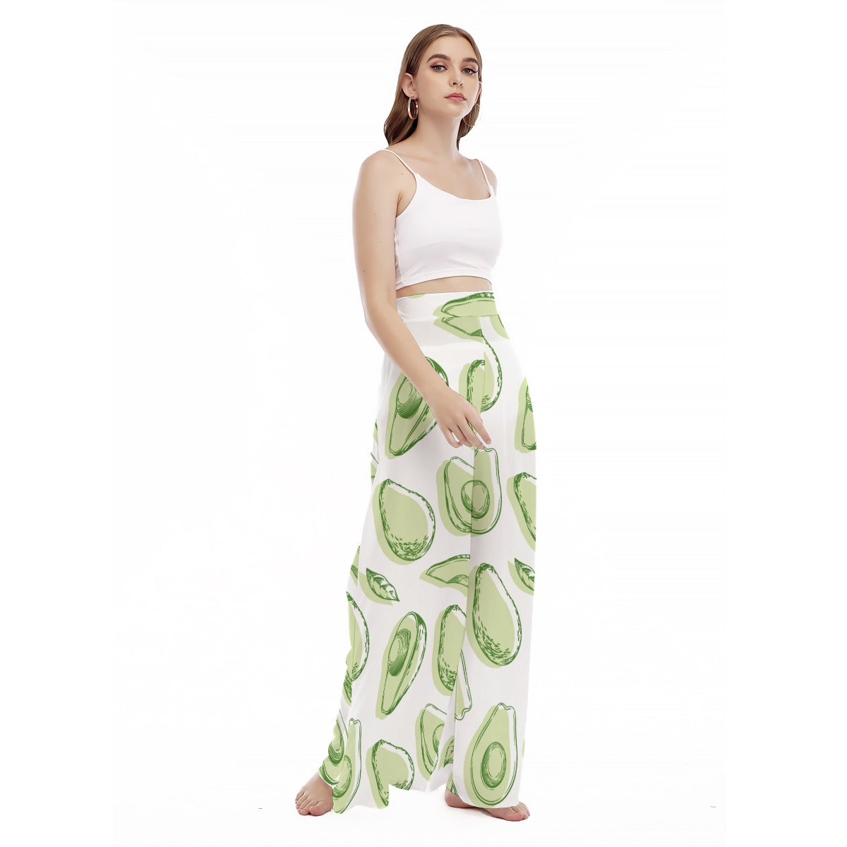 Guaca - Women's High Waist Wide Leg Trousers