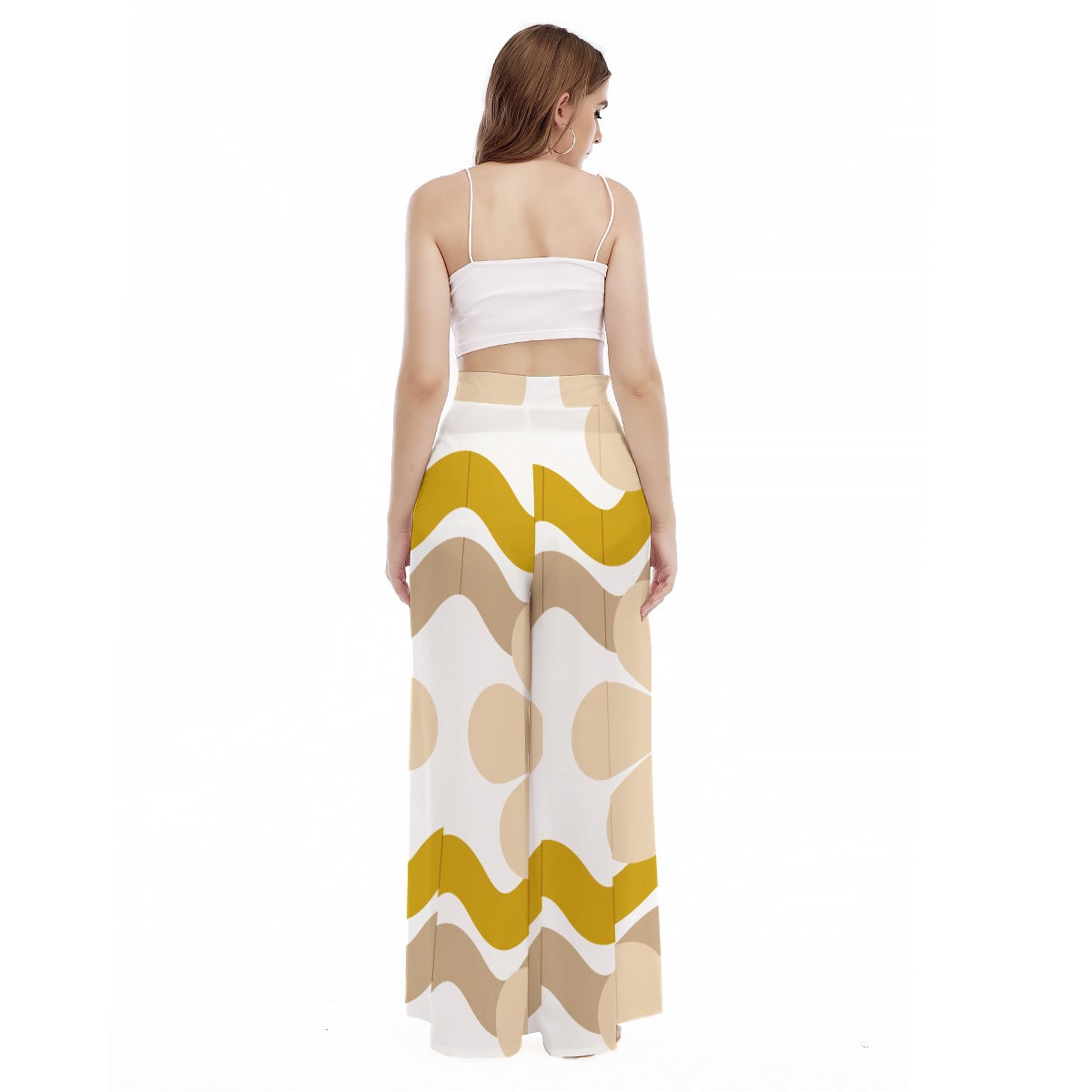 Spring wave - Women's High Waist Wide Leg Trousers