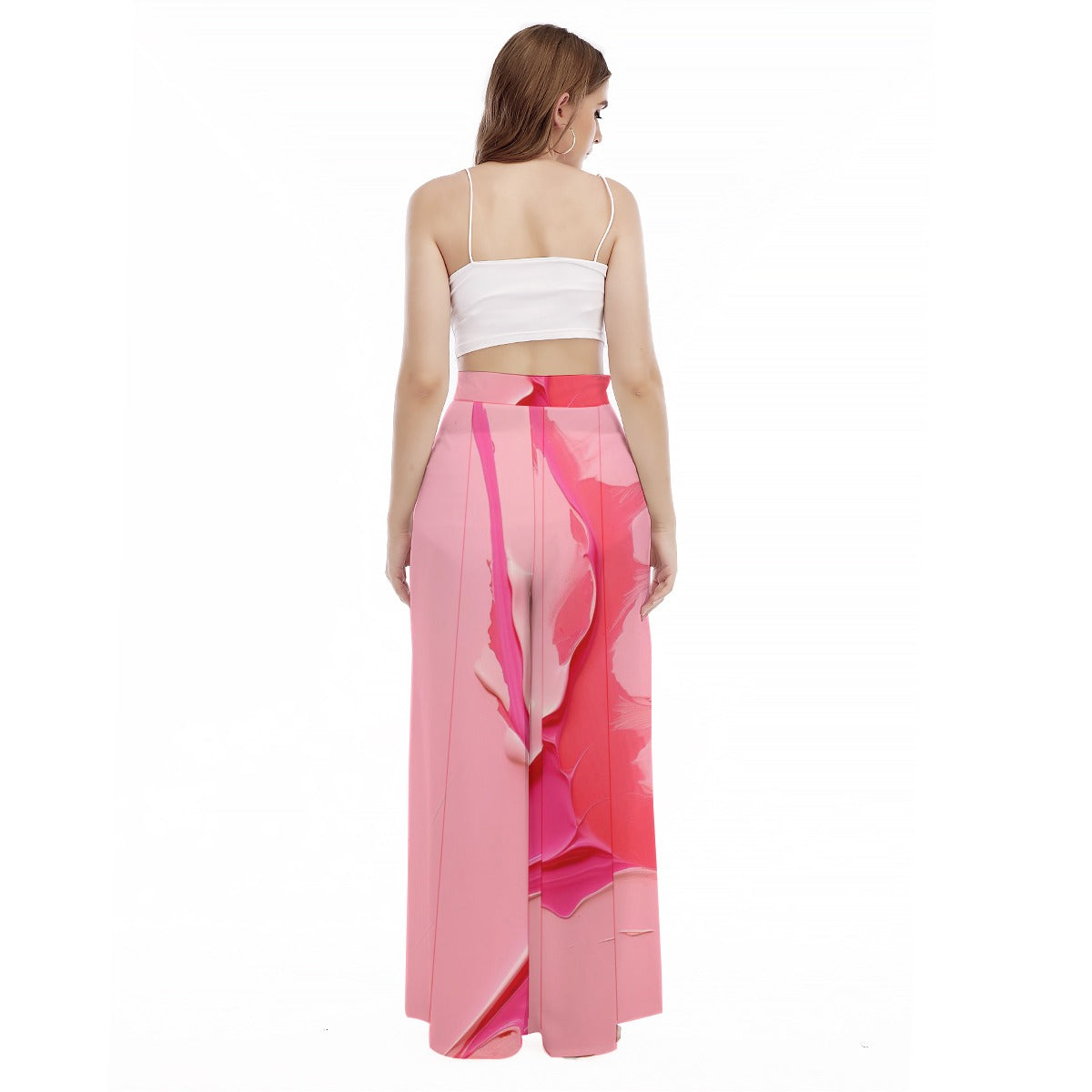 Peachy Keen - Women's High Waist Wide Leg Trousers