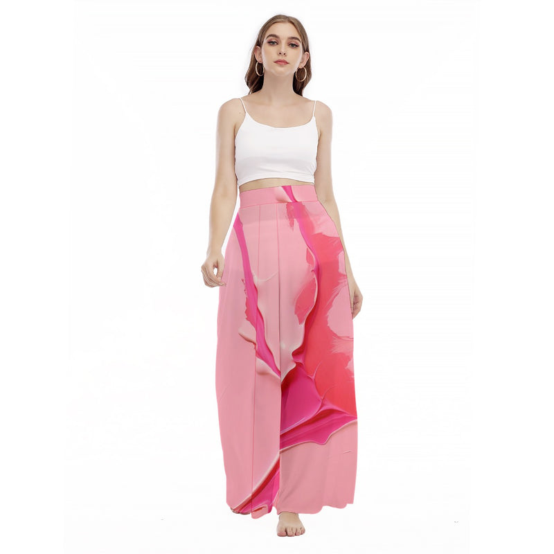 Peachy Keen - Women's High Waist Wide Leg Trousers
