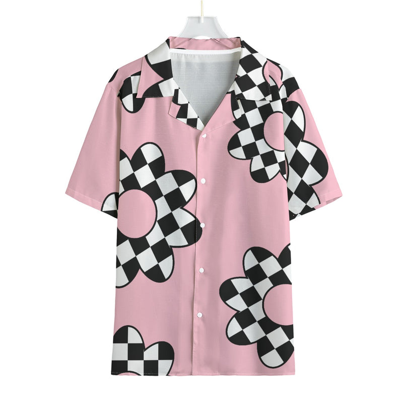 Zesty Delight - Men's Faux Linen Hawaiian Shirt