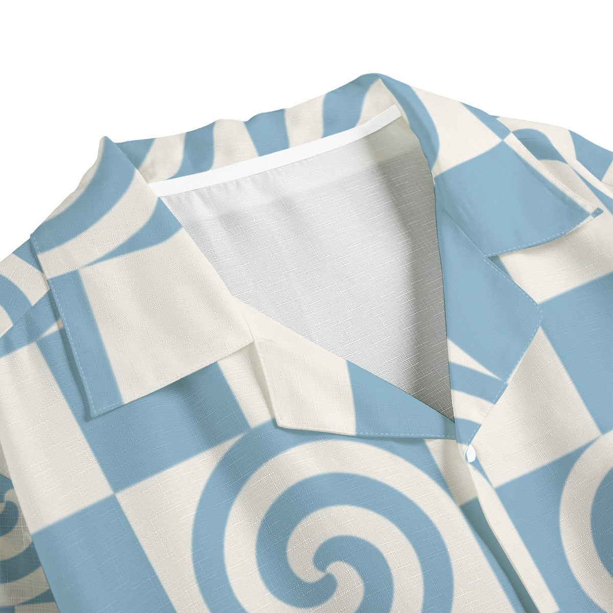 Beach Swirl - Men's Faux Linen Hawaiian Shirt