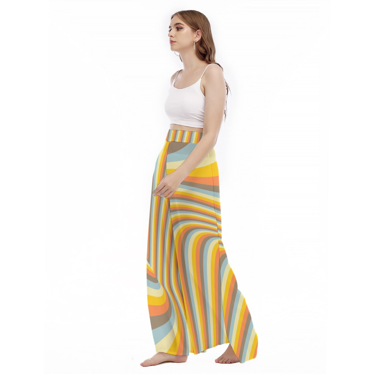 Polaroid - Women's High Waist Wide Leg Trousers