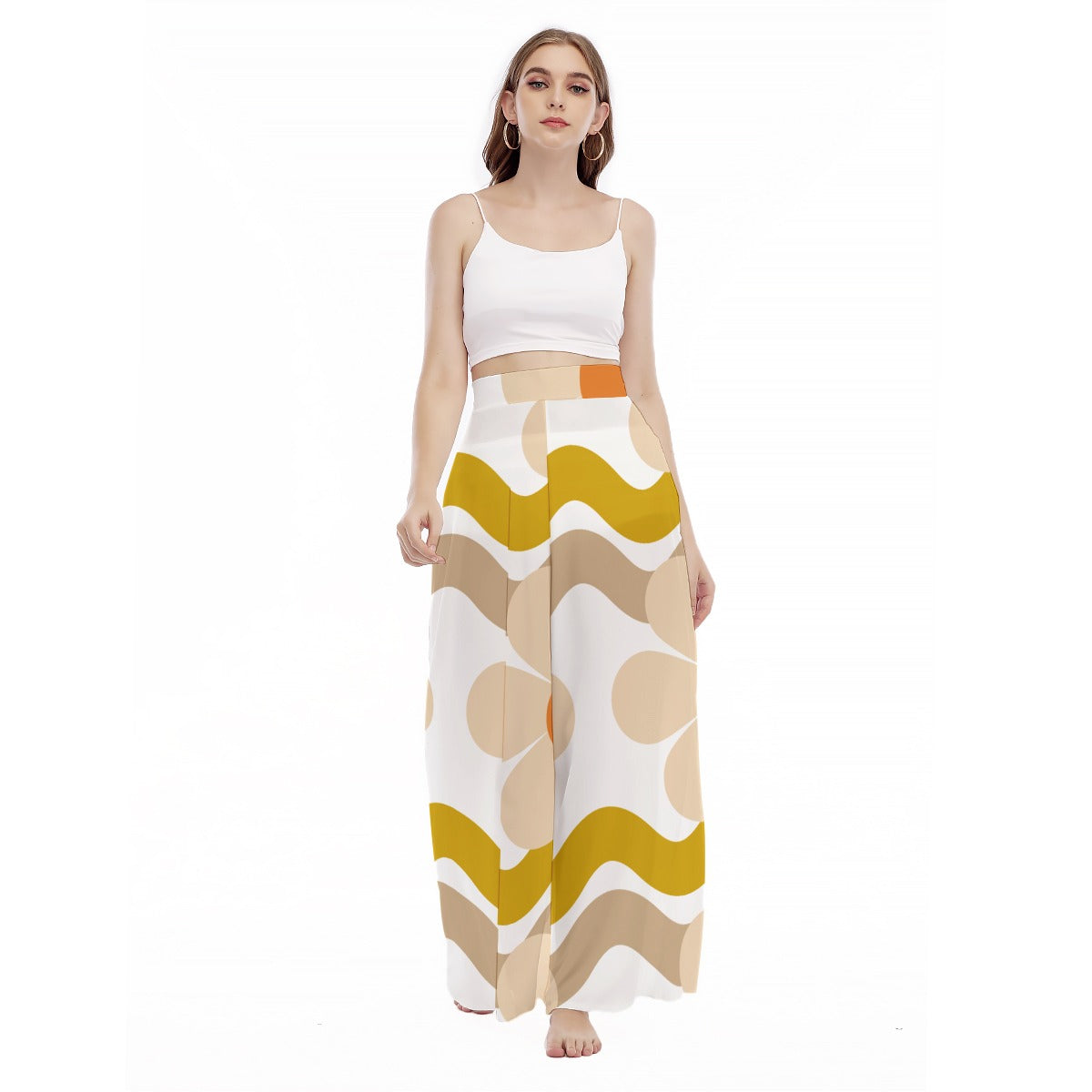 Spring wave - Women's High Waist Wide Leg Trousers