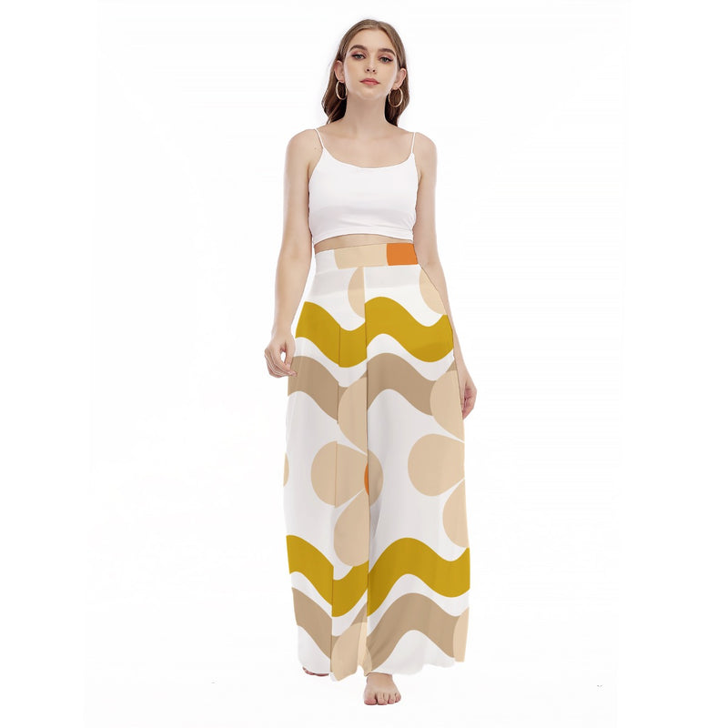Spring wave - Women's High Waist Wide Leg Trousers