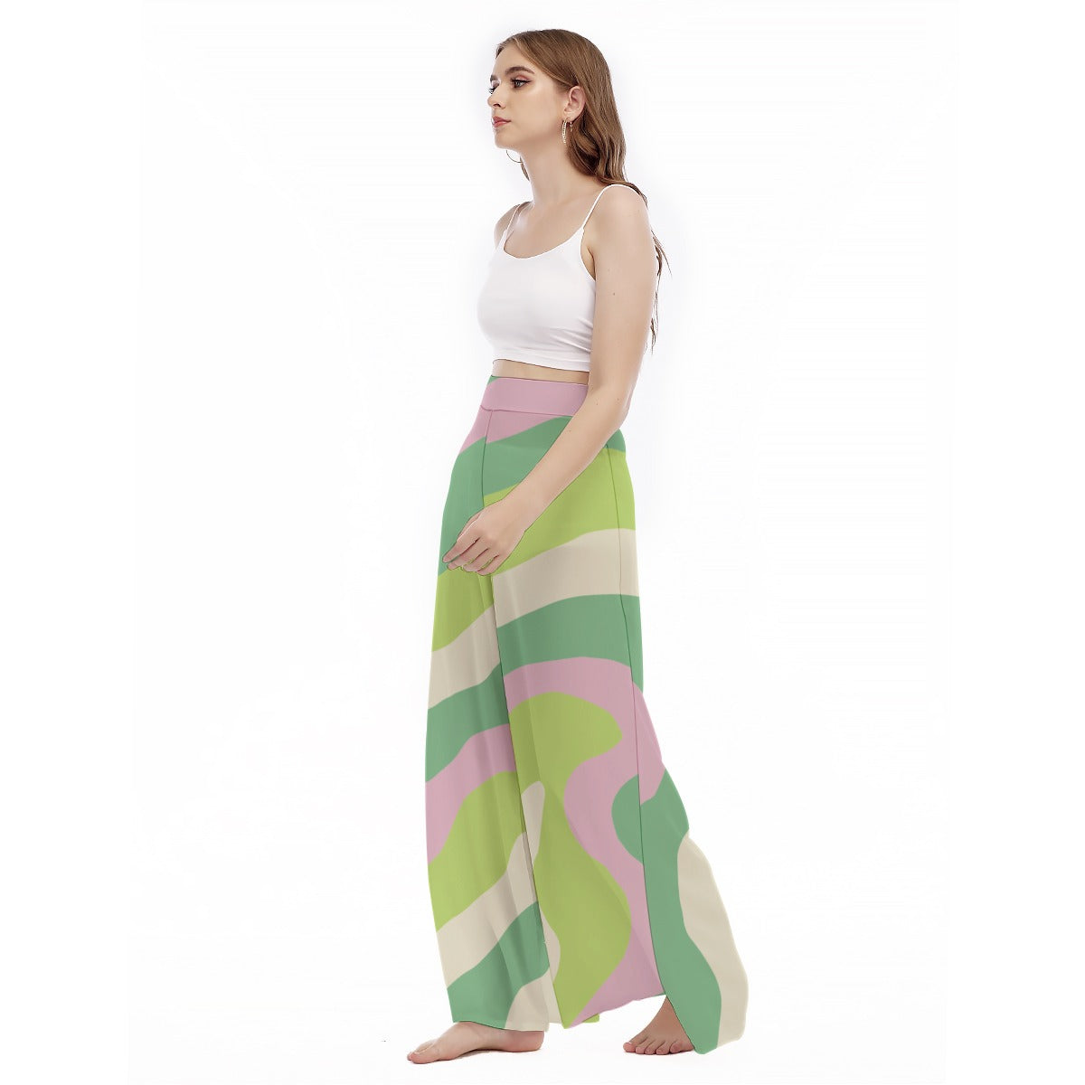 New Wish - Women's High Waist Wide Leg Trousers