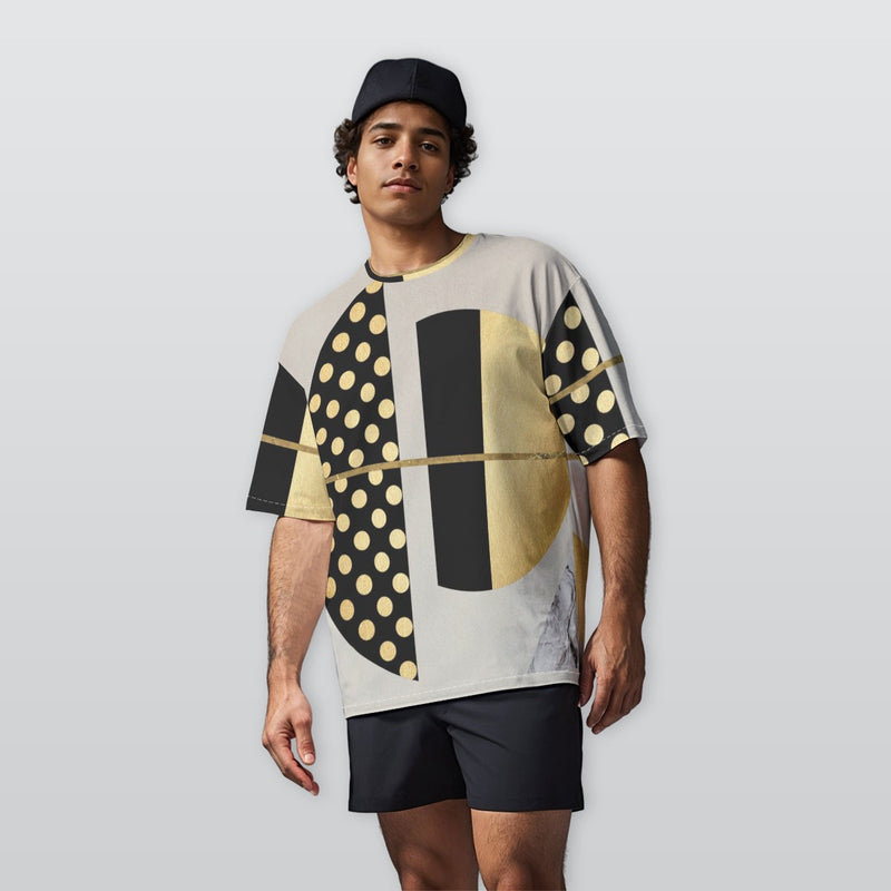 Eclipse Gold - Men’s  Oversize Crewneck T-Shirt