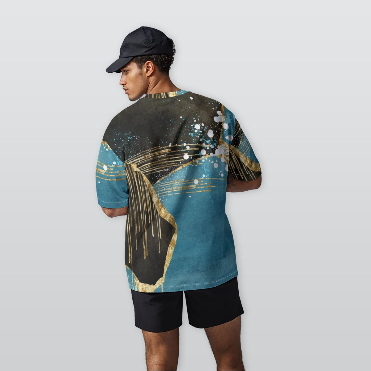 Lagoon Shore - Men’s  Oversize Crewneck T-Shirt
