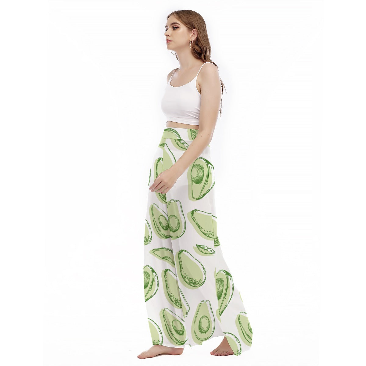 Guaca - Women's High Waist Wide Leg Trousers