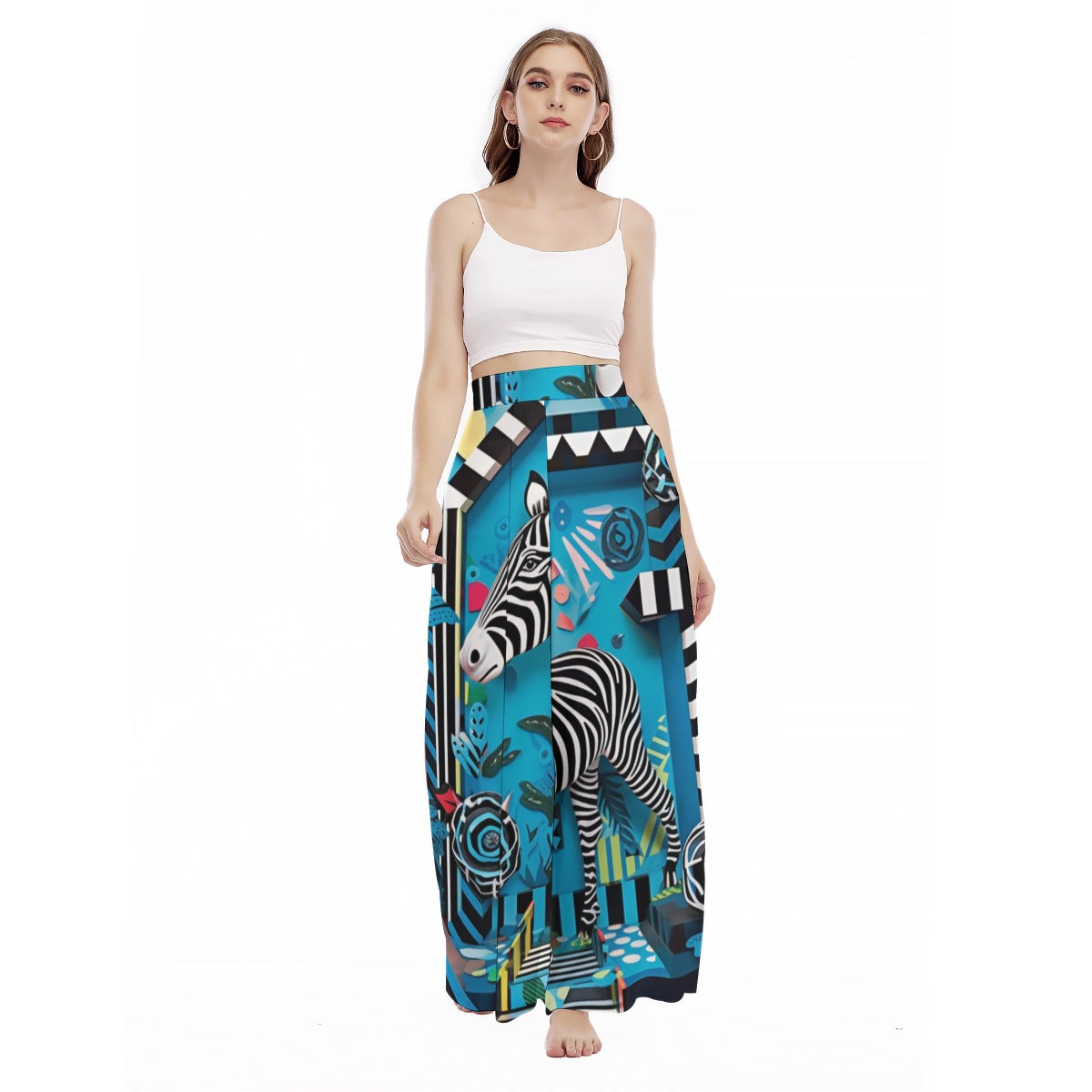 Prism Play- Women's High Waist Wide Leg Trousers