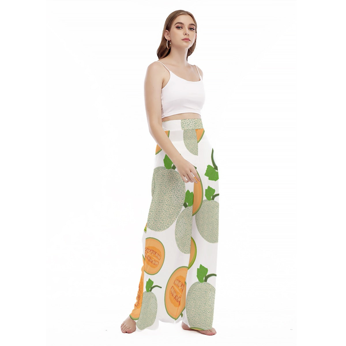 Muskky - Women's High Waist Wide Leg Trousers
