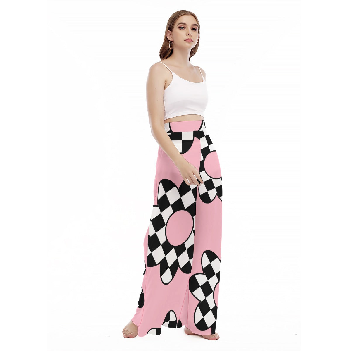 Zesty Delight -  Women's High Waist Wide Leg Trousers
