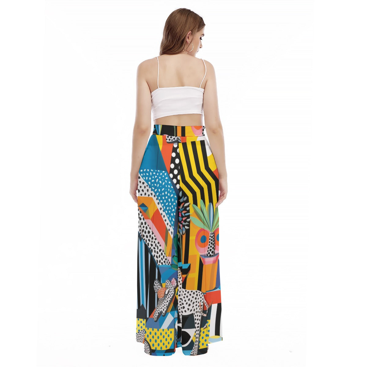Lumina - Women's High Waist Wide Leg Trousers