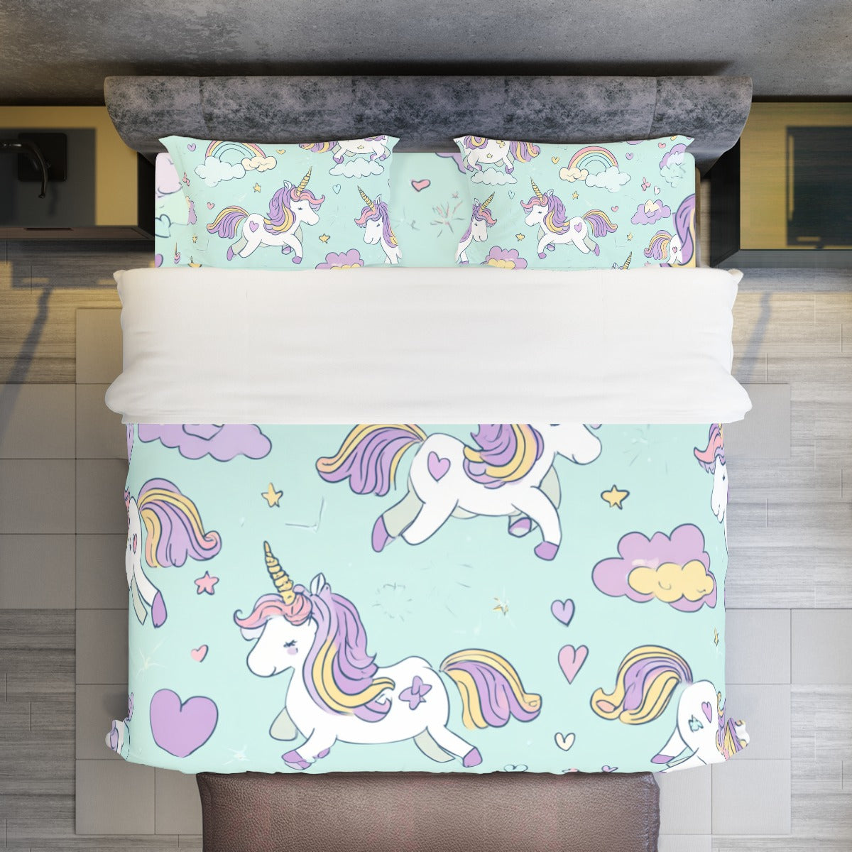 Unicorn II - Four-piece Duvet Cover Set