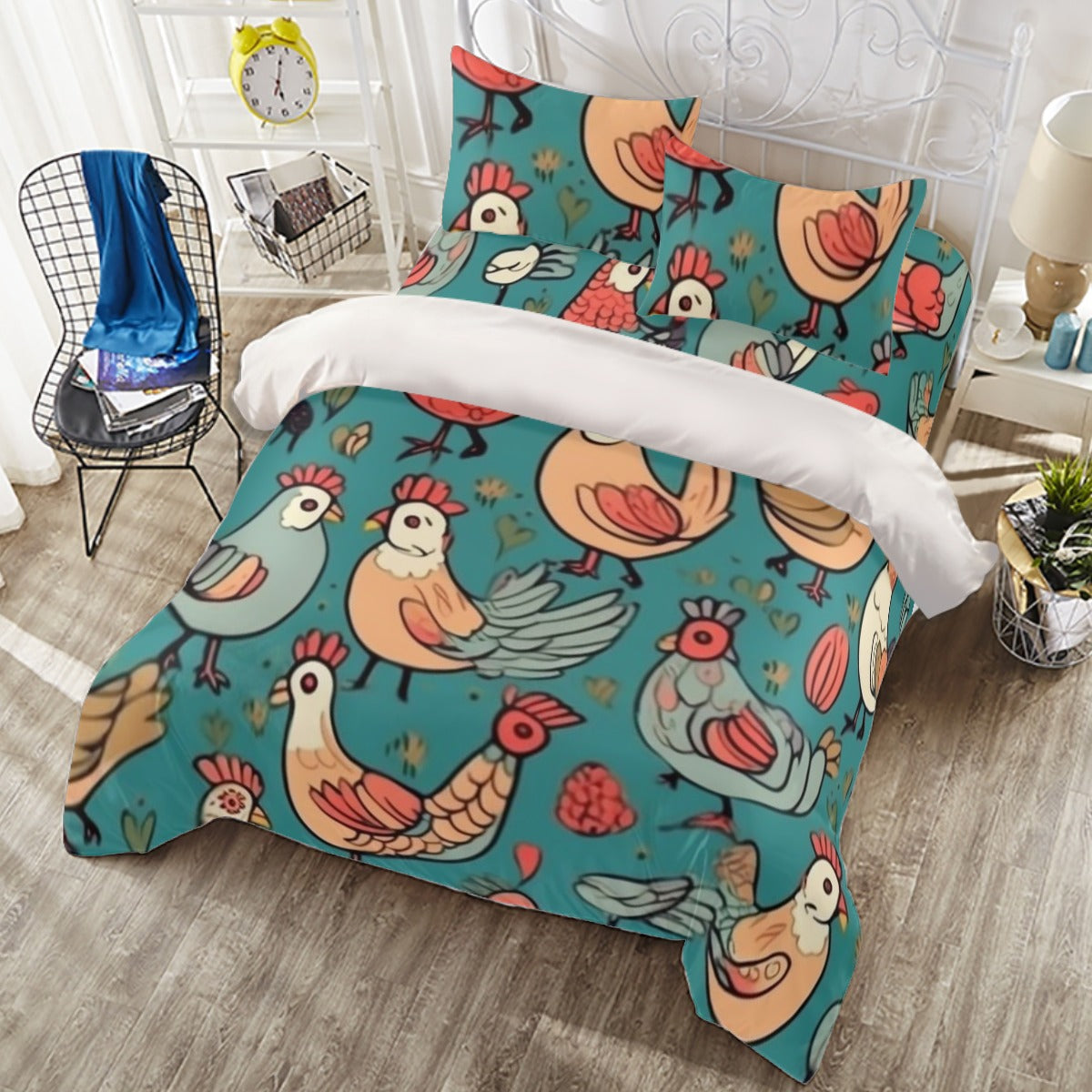 Chick-Chick Chicken - Four-piece Duvet Cover Set