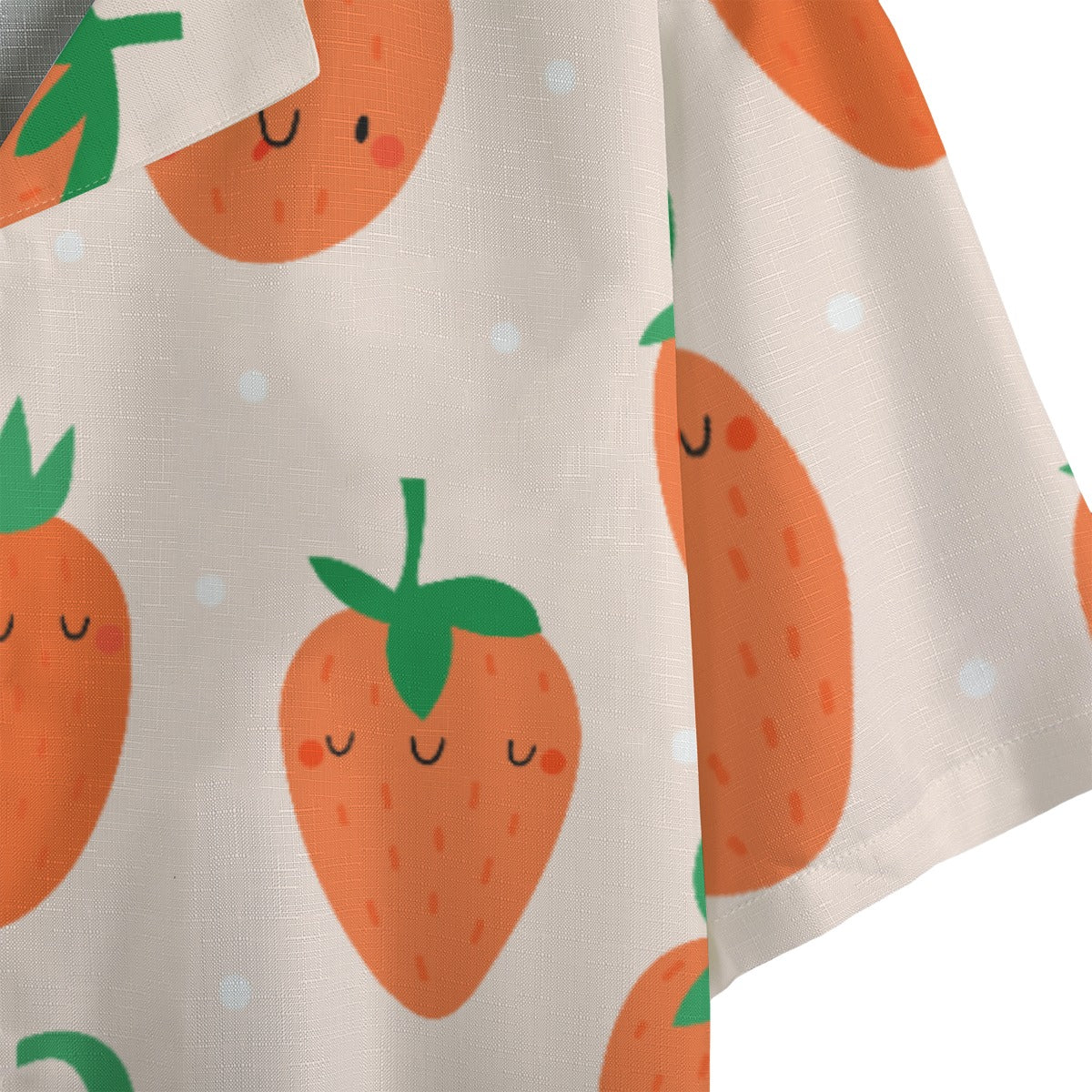 Strawberrycalm - Men's Faux Linen Hawaiian Shirt