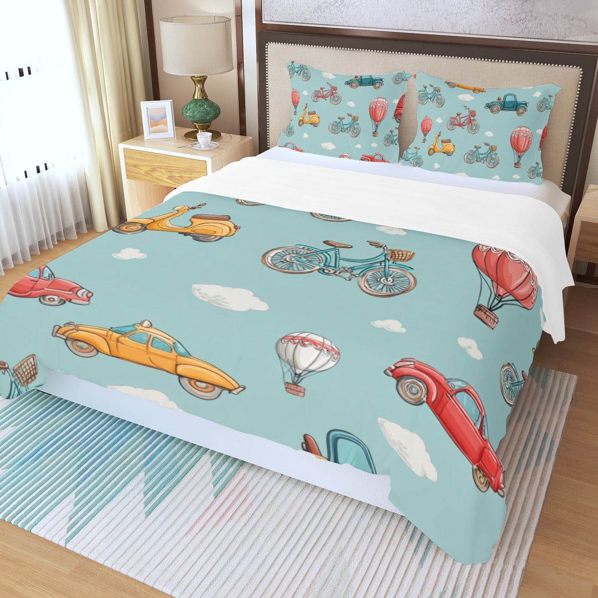 Auto I - Three Piece Duvet Bedding Set