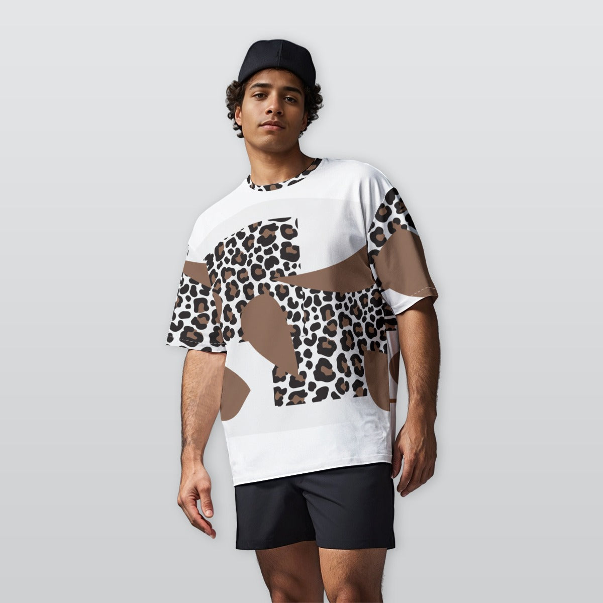 Leopard Skin - Men’s  Oversize Crewneck T-Shirt