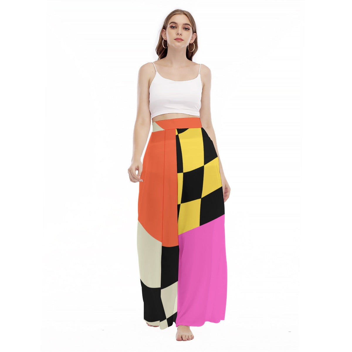 Copy & Paste - Women's High Waist Wide Leg Trousers