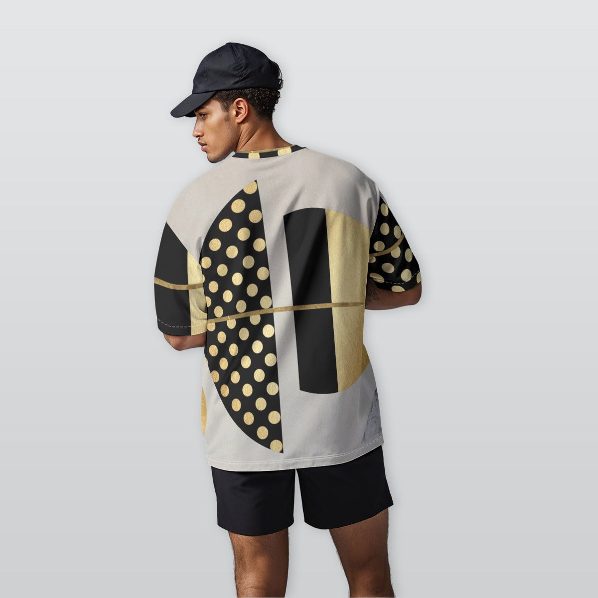 Eclipse Gold - Men’s  Oversize Crewneck T-Shirt
