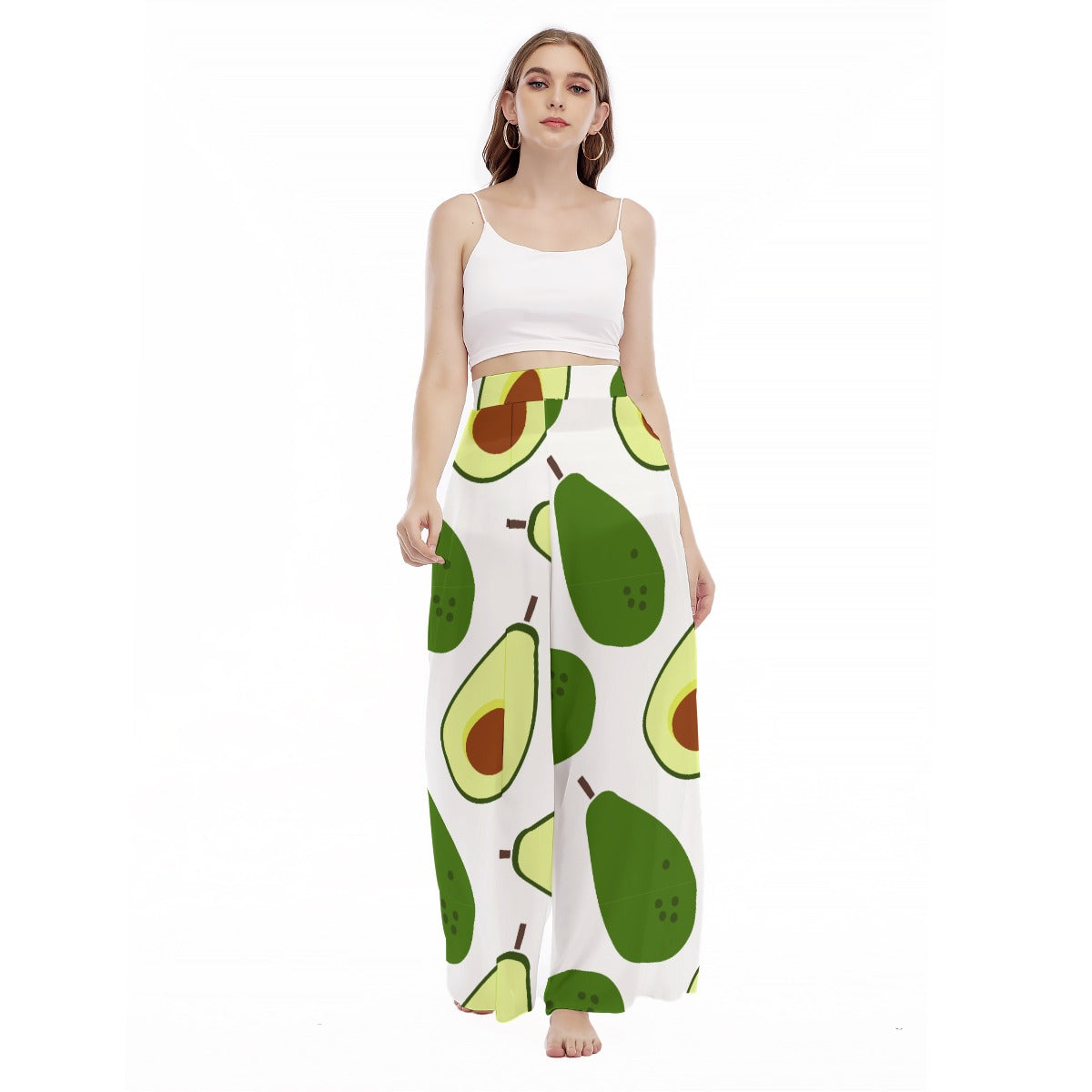 AvoAvo - Women's High Waist Wide Leg Trousers