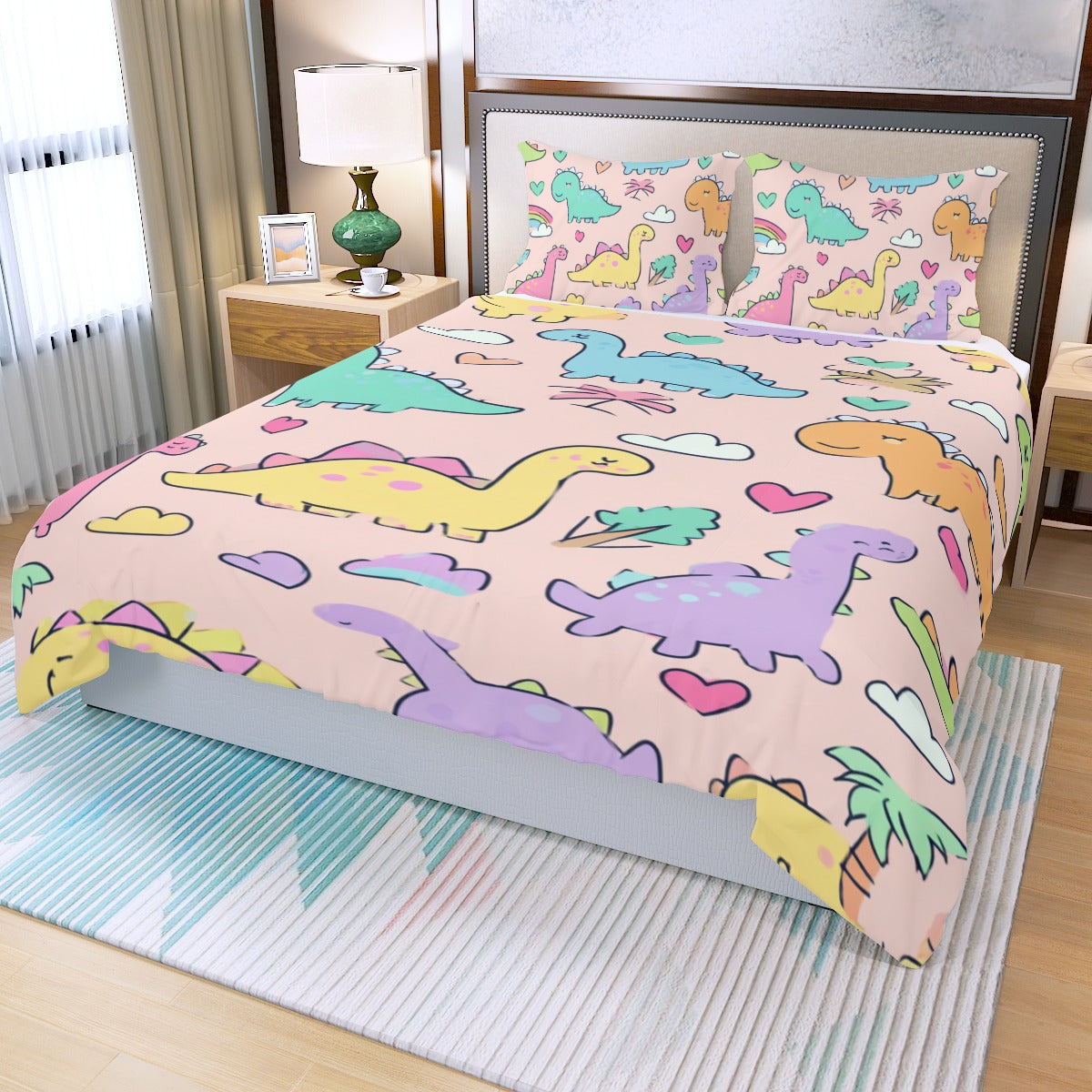 Cutasaurus II - Three Piece Duvet Bedding Set