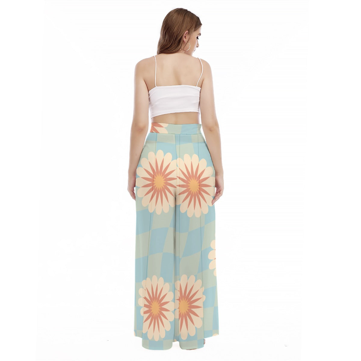 Viva -  Women's High Waist Wide Leg Trousers