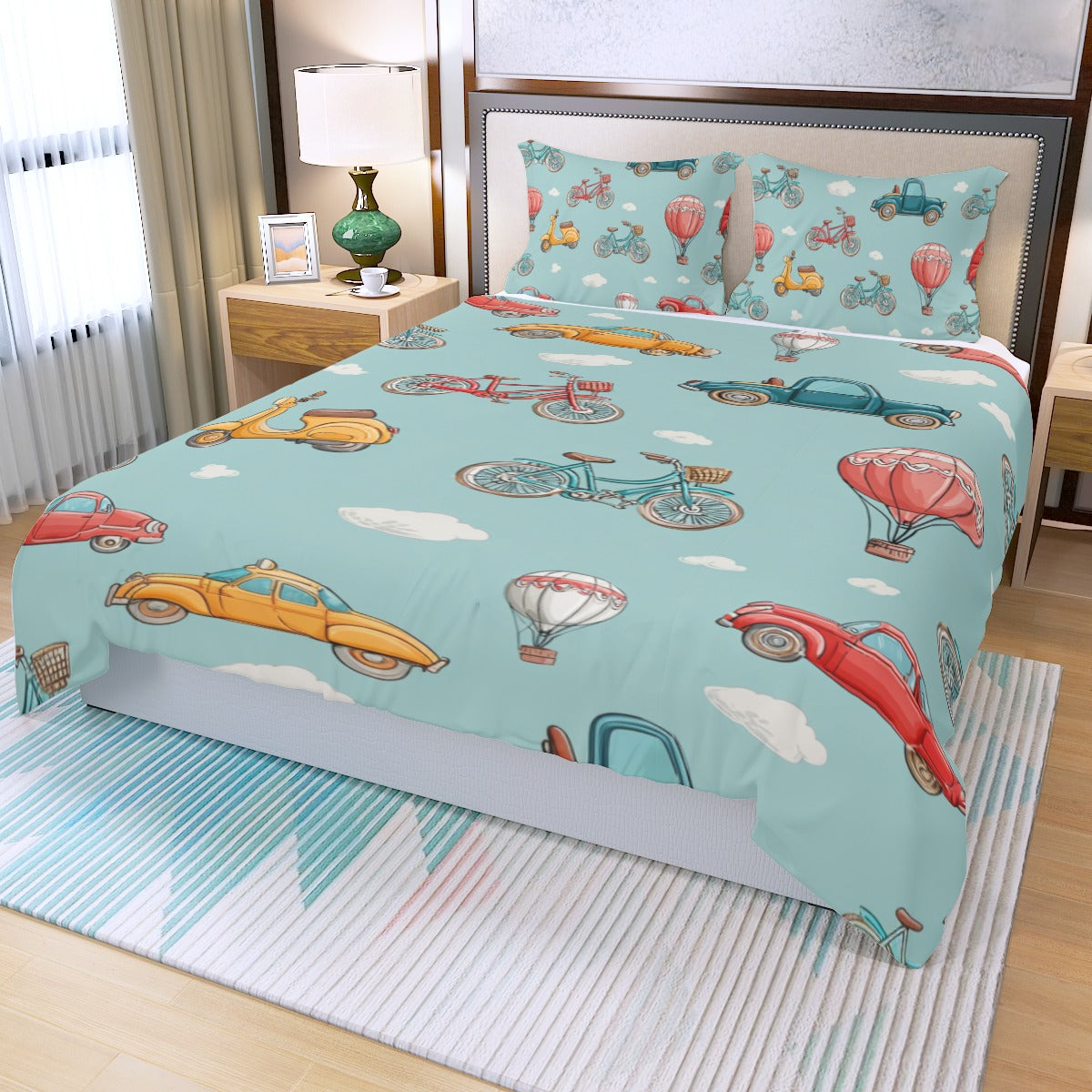 Auto I - Three Piece Duvet Bedding Set