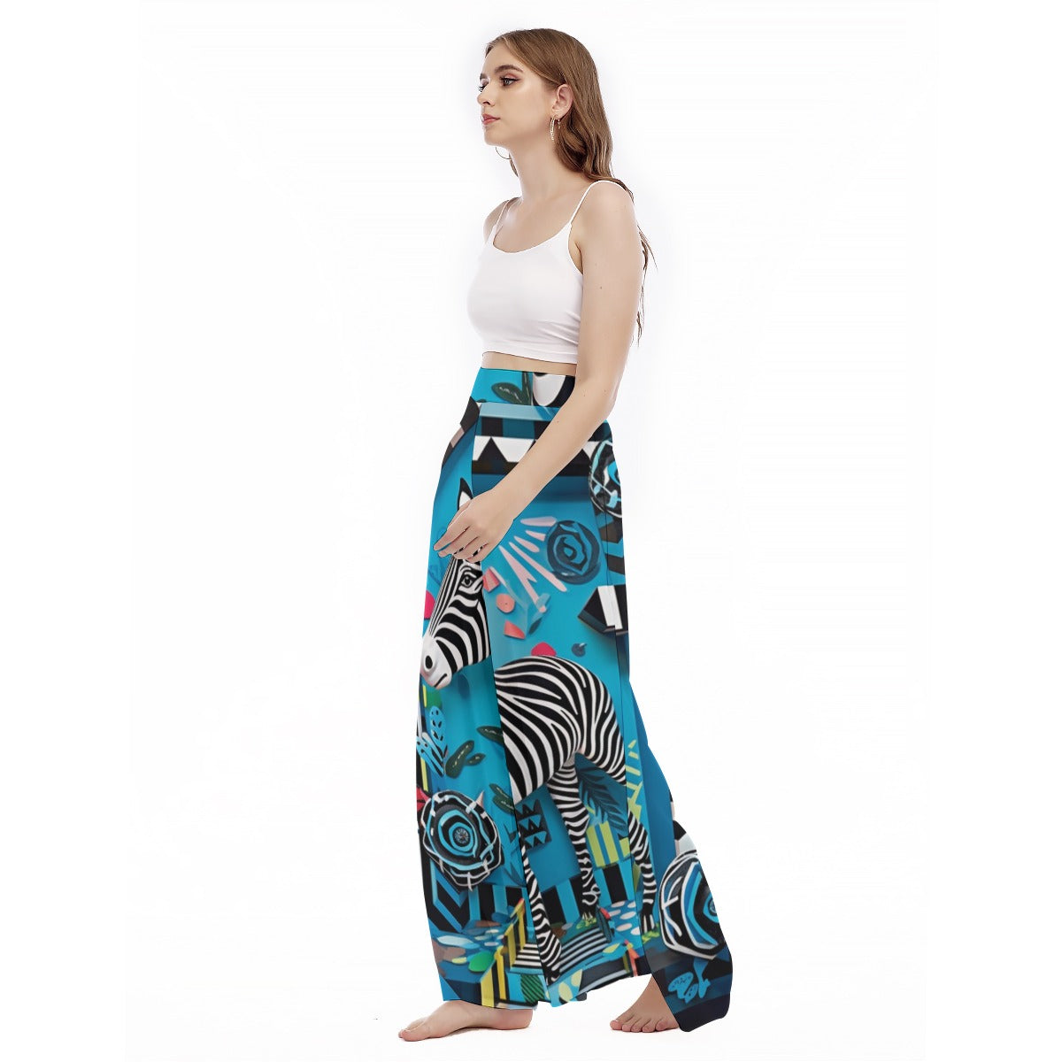 Prism Play- Women's High Waist Wide Leg Trousers