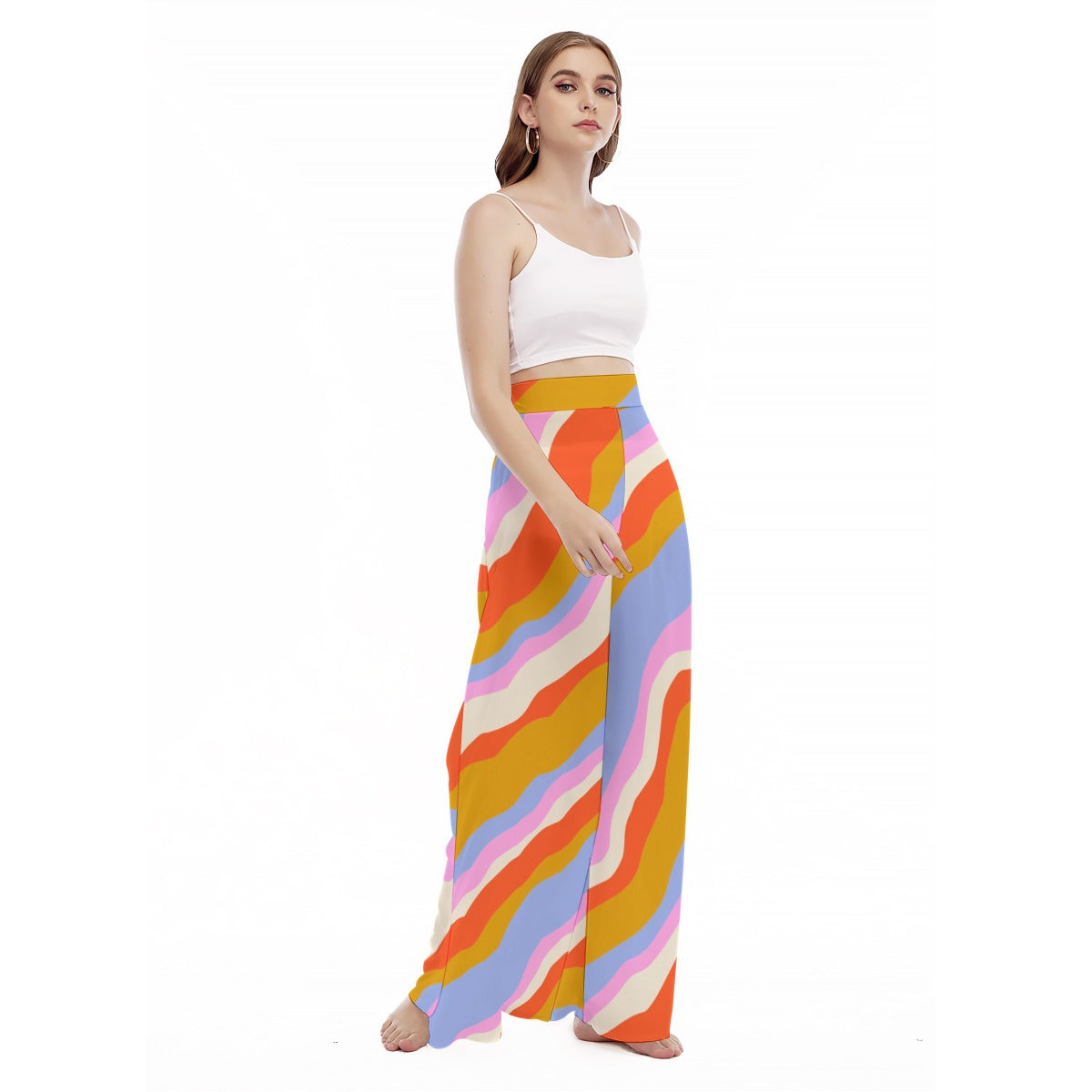 Candyfloss - Women's High Waist Wide Leg Trousers