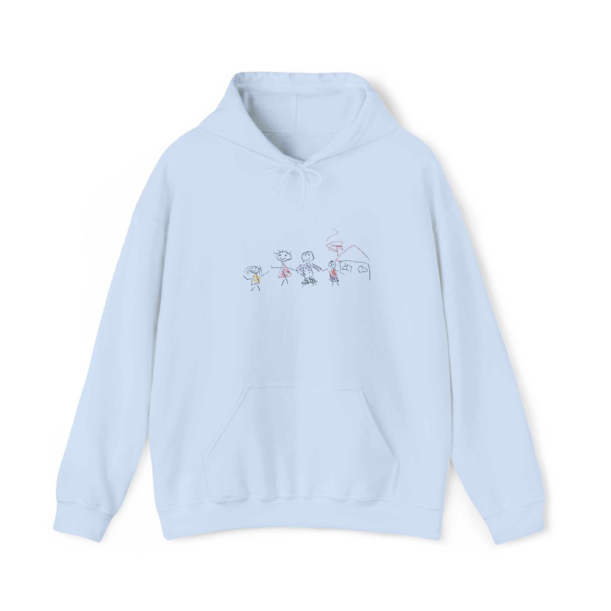 The Family First – Embroidered Unisex Heavy Blend Fleece Hoodie