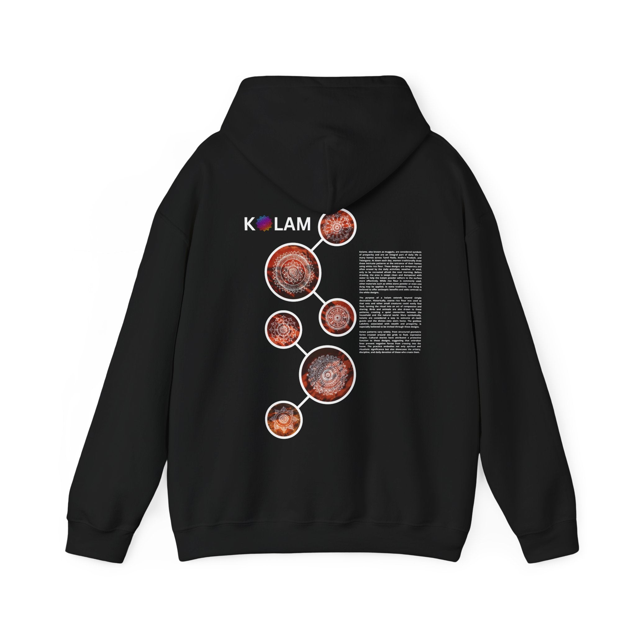 Adayalam - Artistic Kolam Design featuring Cultural Comfort - Unisex Hoodie