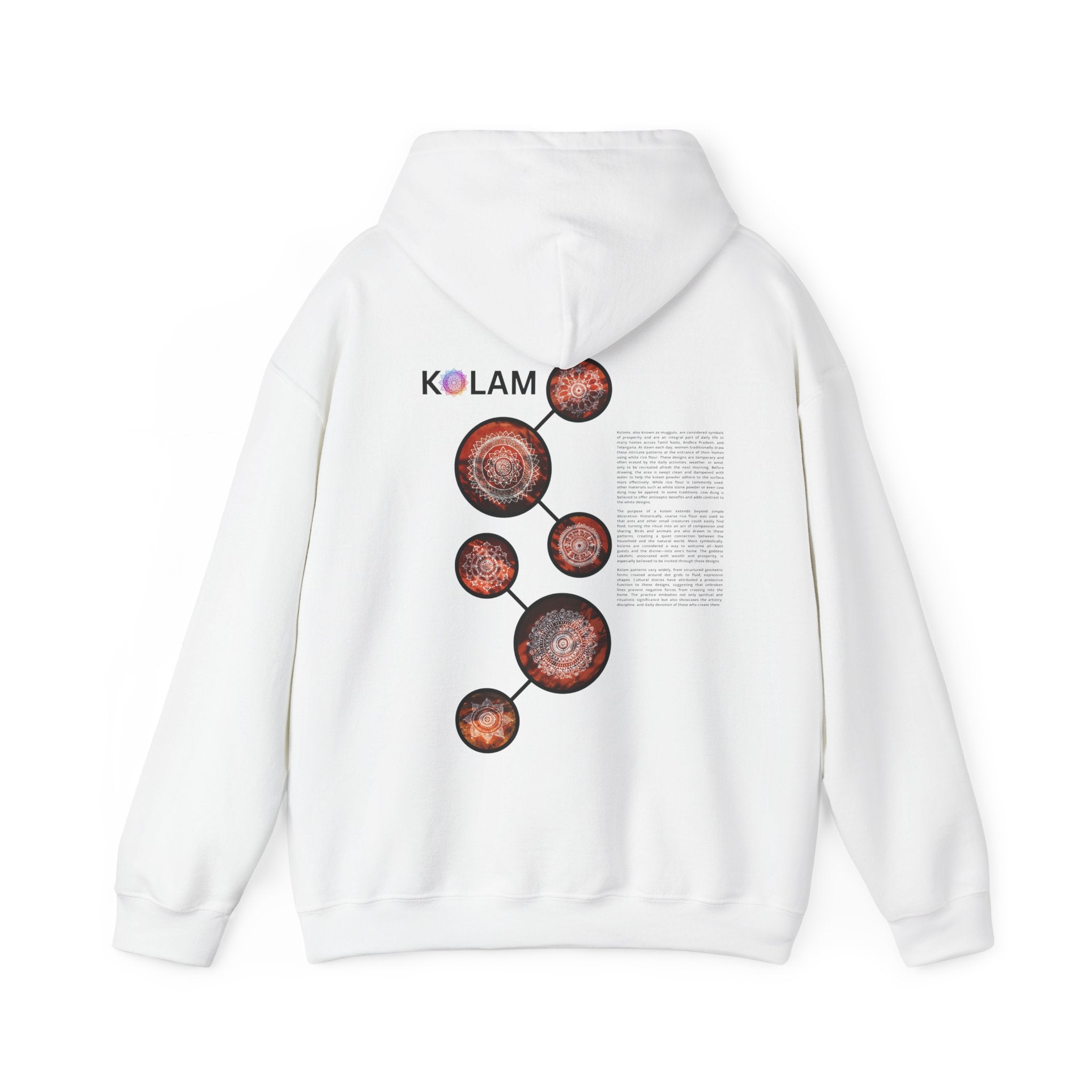 Adayalam - Artistic Kolam Design featuring Cultural Comfort - Unisex Hoodie