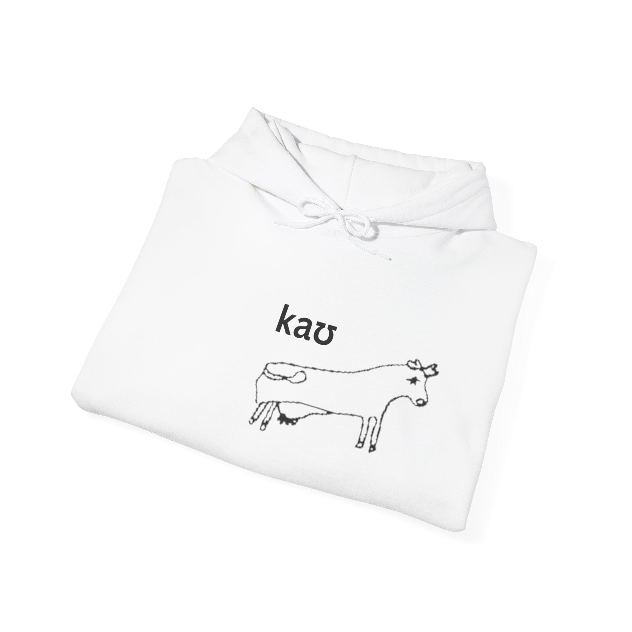 kaʊ – Embroidered Unisex Heavy Blend Fleece Hoodie