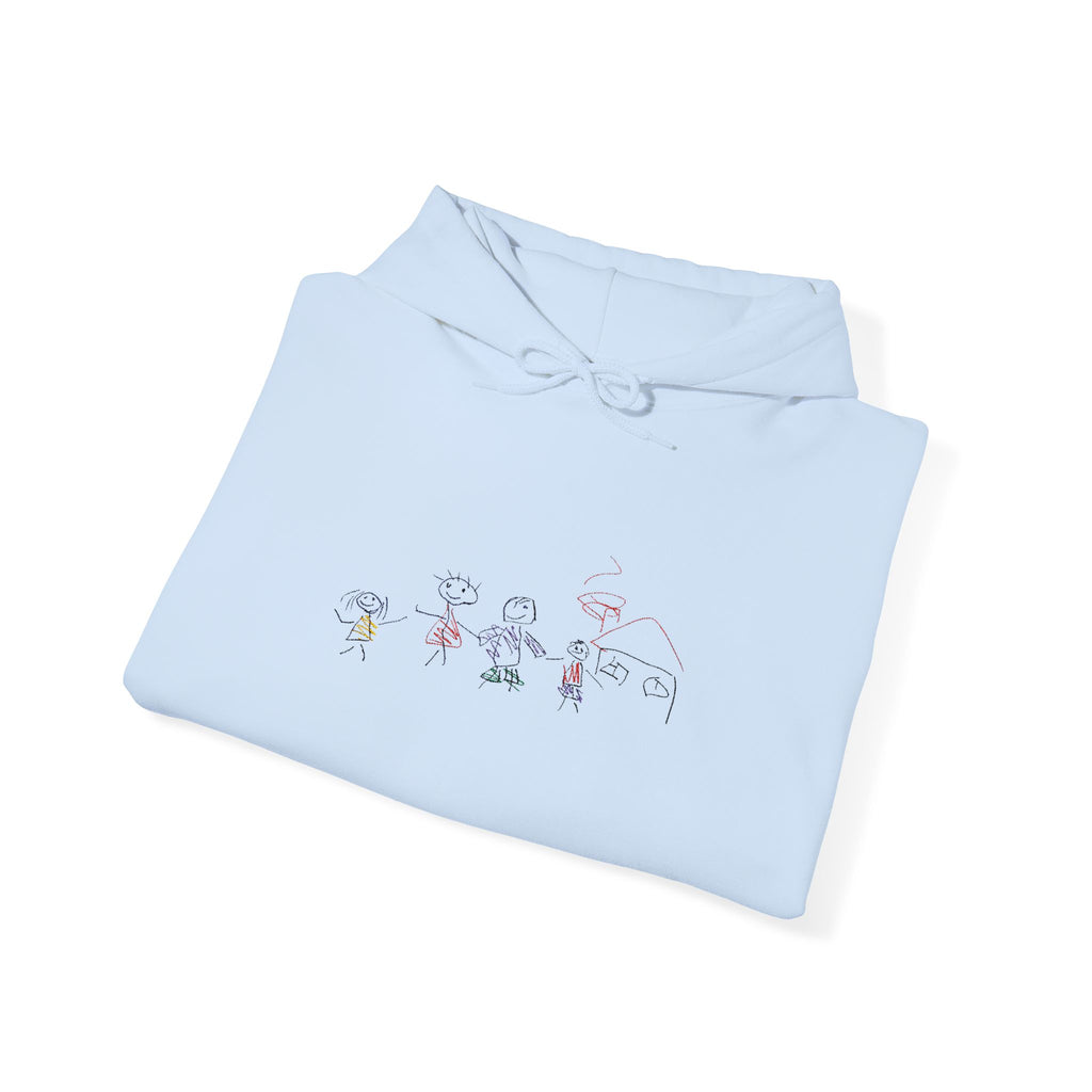 The Family First – Embroidered Unisex Heavy Blend Fleece Hoodie