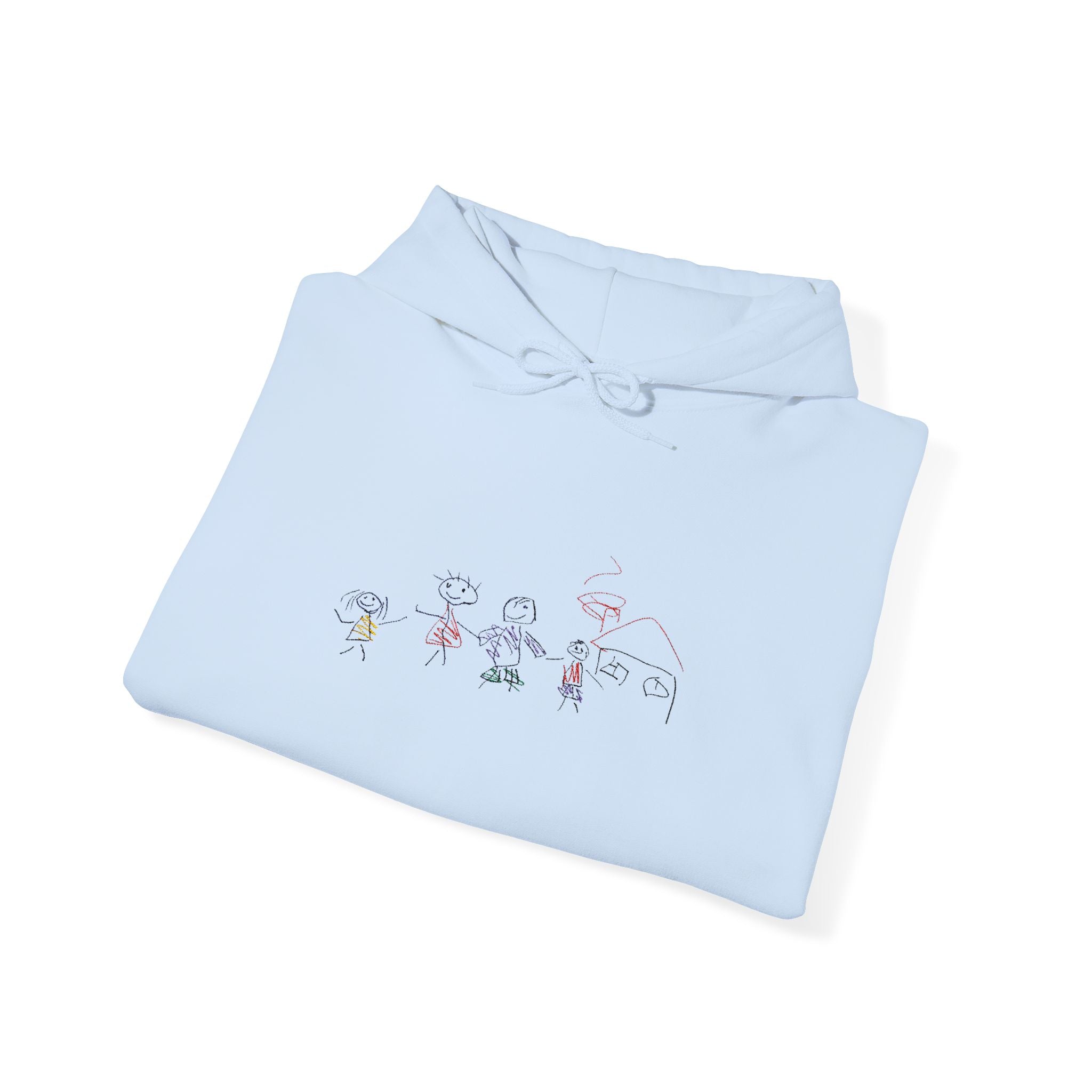 The Family First – Embroidered Unisex Heavy Blend Fleece Hoodie