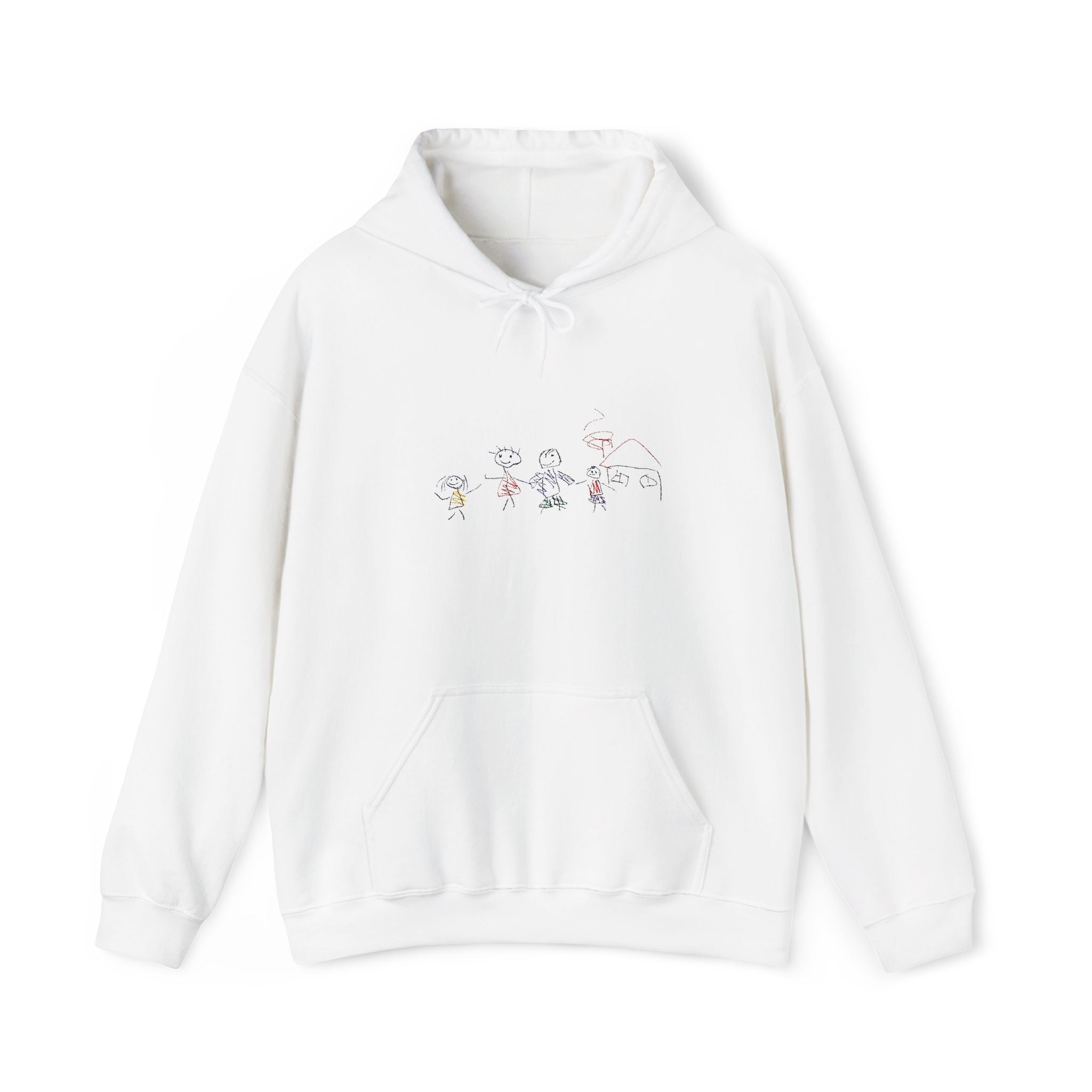 The Family First – Embroidered Unisex Heavy Blend Fleece Hoodie