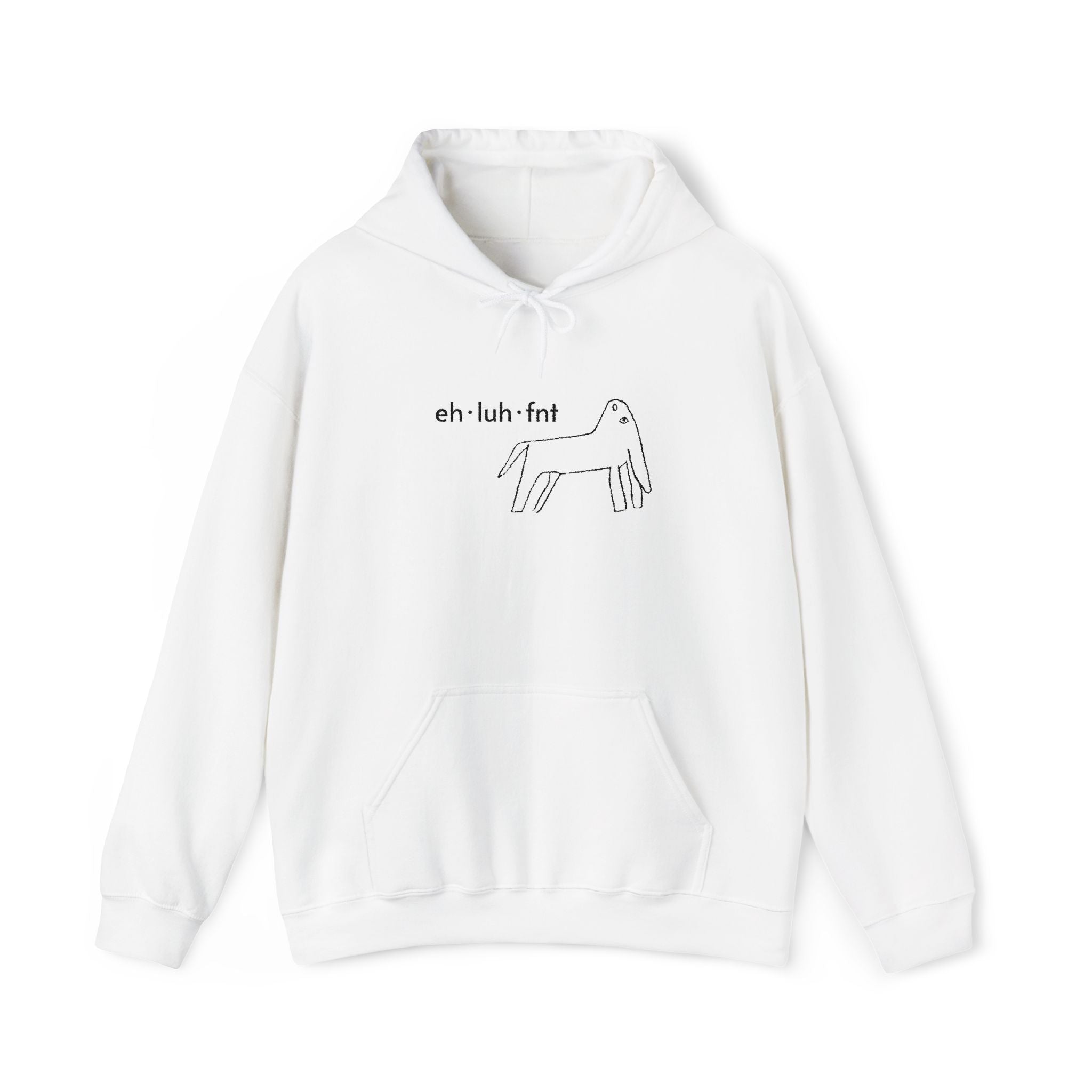 eh·luh·fnt – Embroidered Unisex Heavy Blend Fleece Hoodie