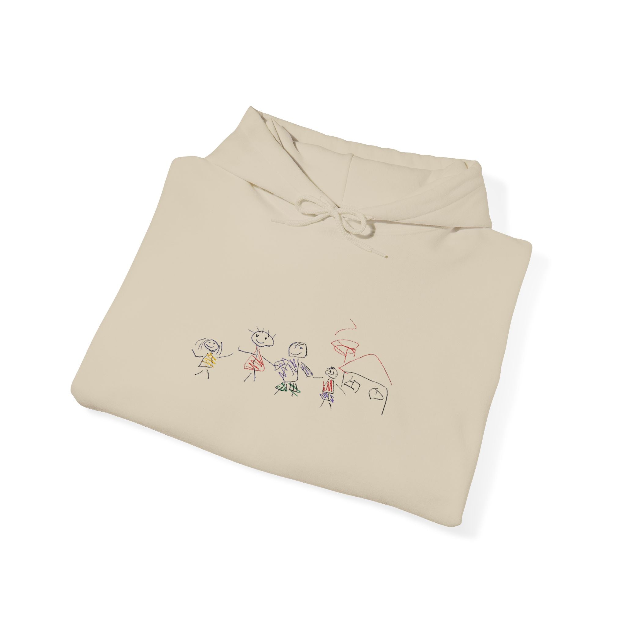 The Family First – Embroidered Unisex Heavy Blend Fleece Hoodie