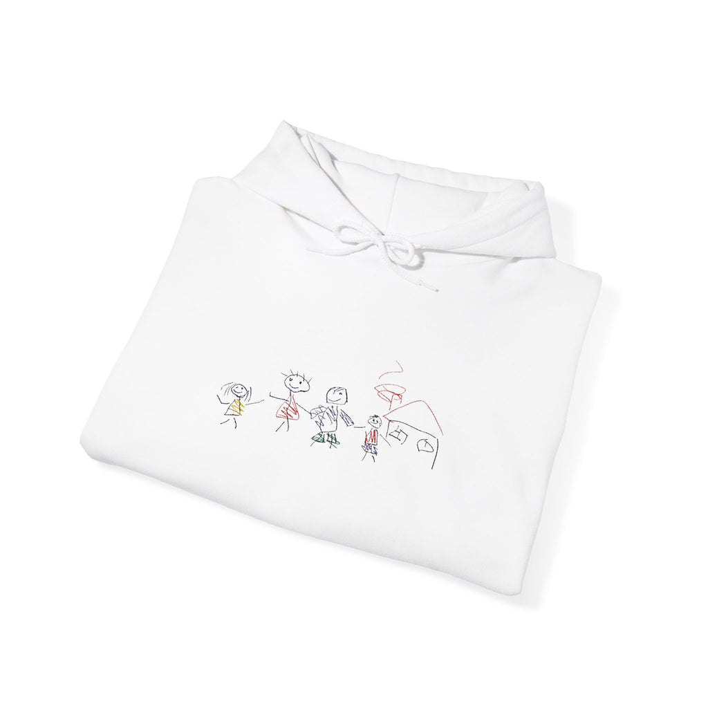 The Family First – Embroidered Unisex Heavy Blend Fleece Hoodie