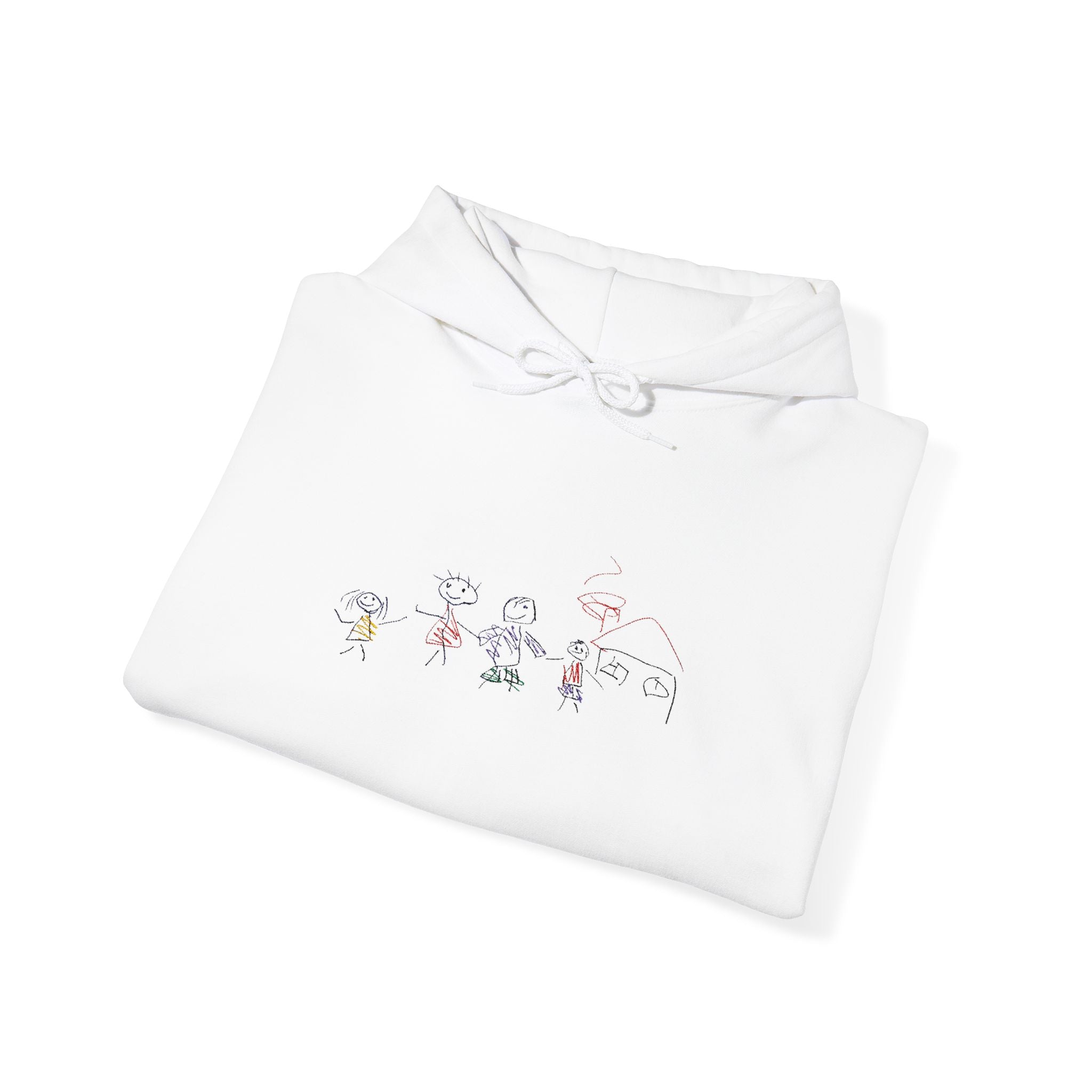 The Family First – Embroidered Unisex Heavy Blend Fleece Hoodie