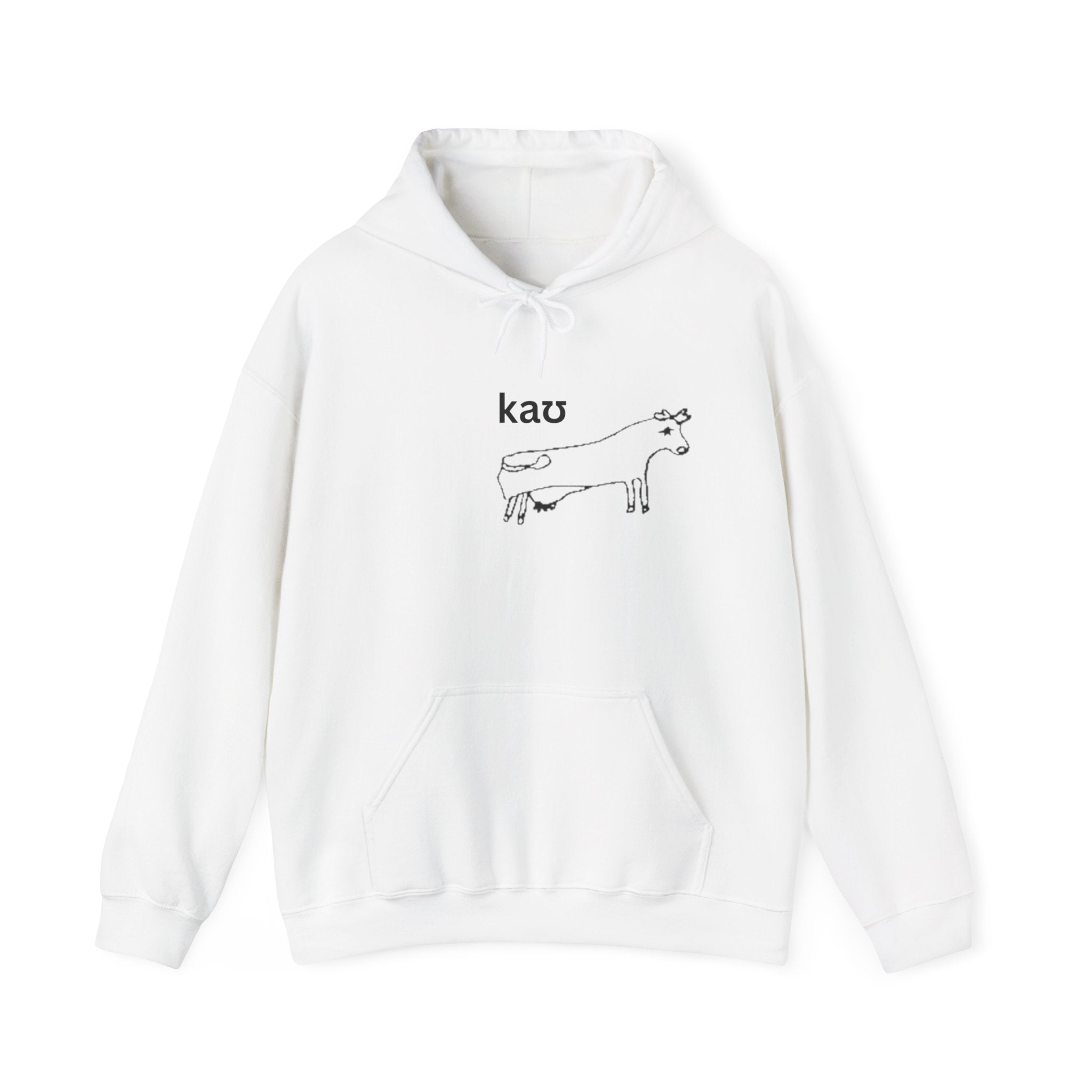 kaʊ – Embroidered Unisex Heavy Blend Fleece Hoodie