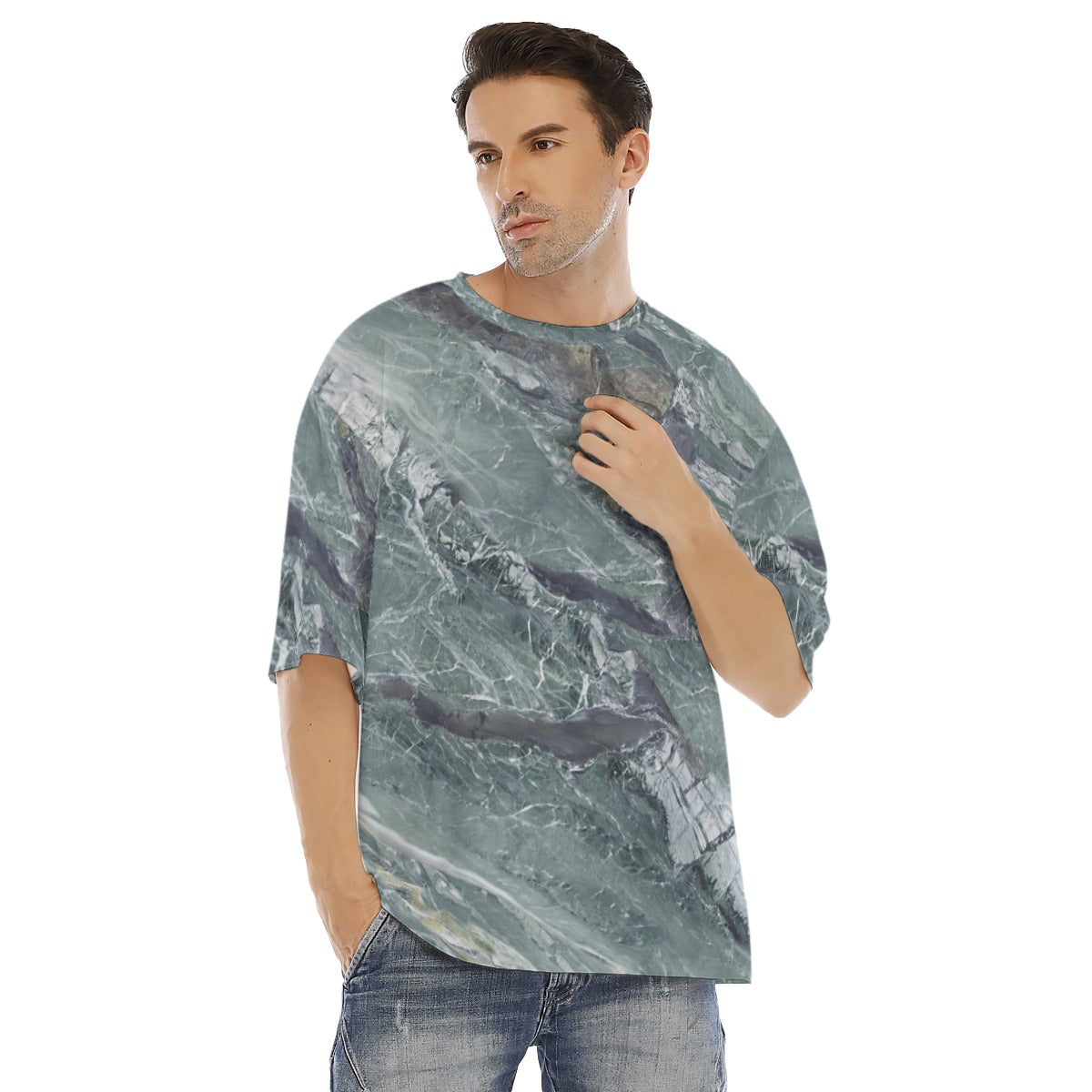 Green Granite - Men's Drop Shoulder T-shirt