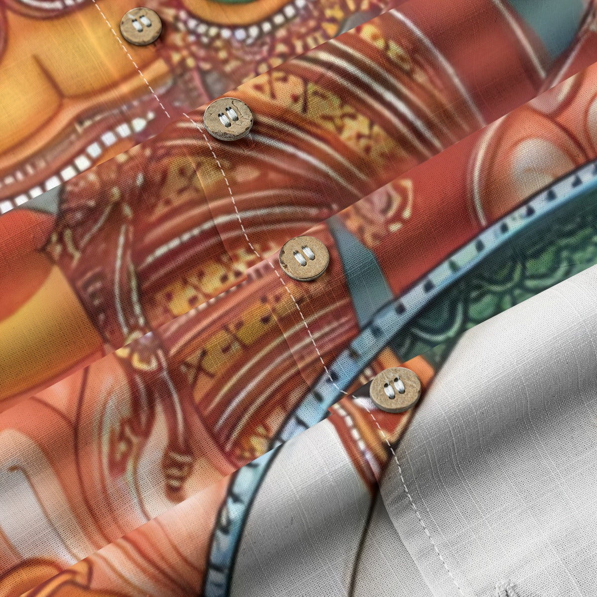 Shiva Parvathi - Kerala Mural Print Shirt - 100% Cotton