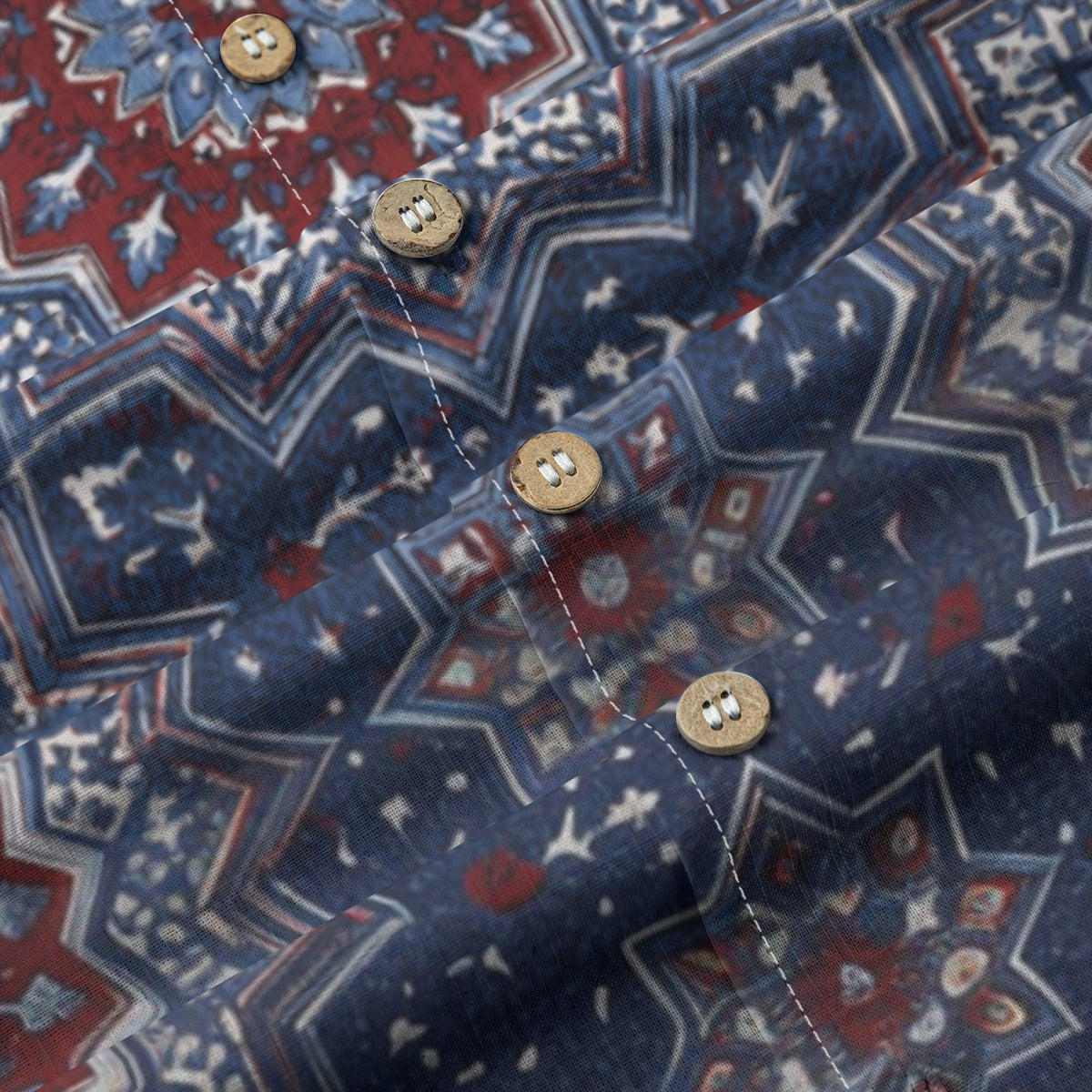 Ajrak Inspired- Designer Shirt - 100% Cotton