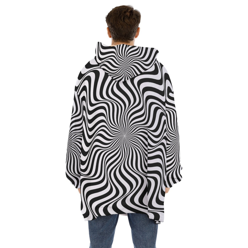 Visual Paradox - Unisex Sherpa Fleece Hoodie Blanket