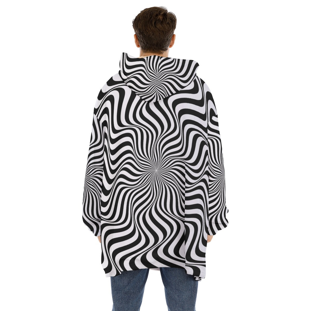 Visual Paradox - Unisex Sherpa Fleece Hoodie Blanket