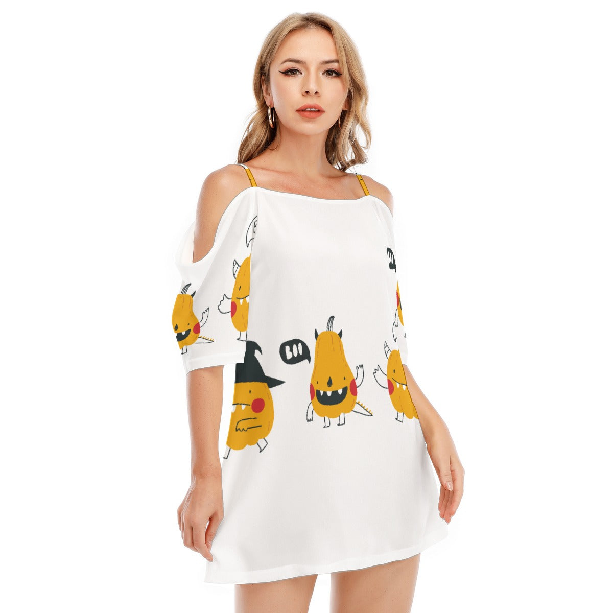Pumpkin VIII - Women's Off-shoulder Cami Dress