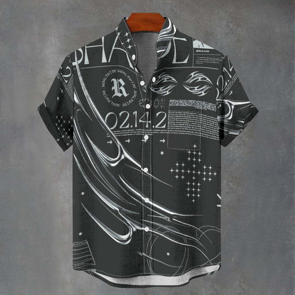 Shaped Reality - Men's Stand Collar Clubwear Shirt